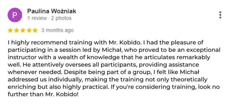 KObido training testimonial